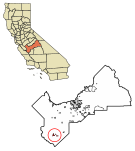 Fresno County California Incorporated and Unincorporated areas Coalinga Highlighted 0614274